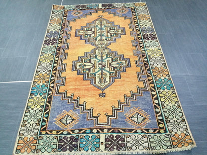 5.5 X 3.6 Rugs, Hand Made Rug, Oushak Rug, Rustic Rug, Bohemian Rug, Rug Runner, Turkish Rug, Farmhouse Rug, Vintage Rug, Wool rug