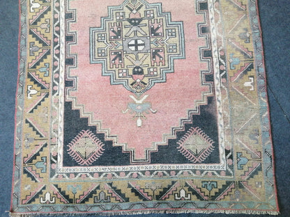 HandMade Rug 4 x7 Hand Crafted Rug, Rustic Rug, Bohemian Rug, Rug Runner, Turkish Rug, Farmhouse Rug, Vintage Rug, Wool Rug Hand Knotted Rug