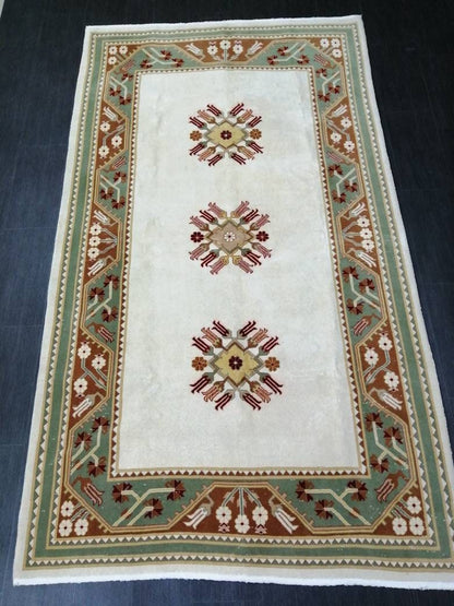 Oriental Rugs, Hand Made Rug, Muted Oushak Rug, Rustic Rug, 5.2 x 9.3  Rug,Turkish Rug, Farmhouse Rug, Vintage Rug, Wool rug