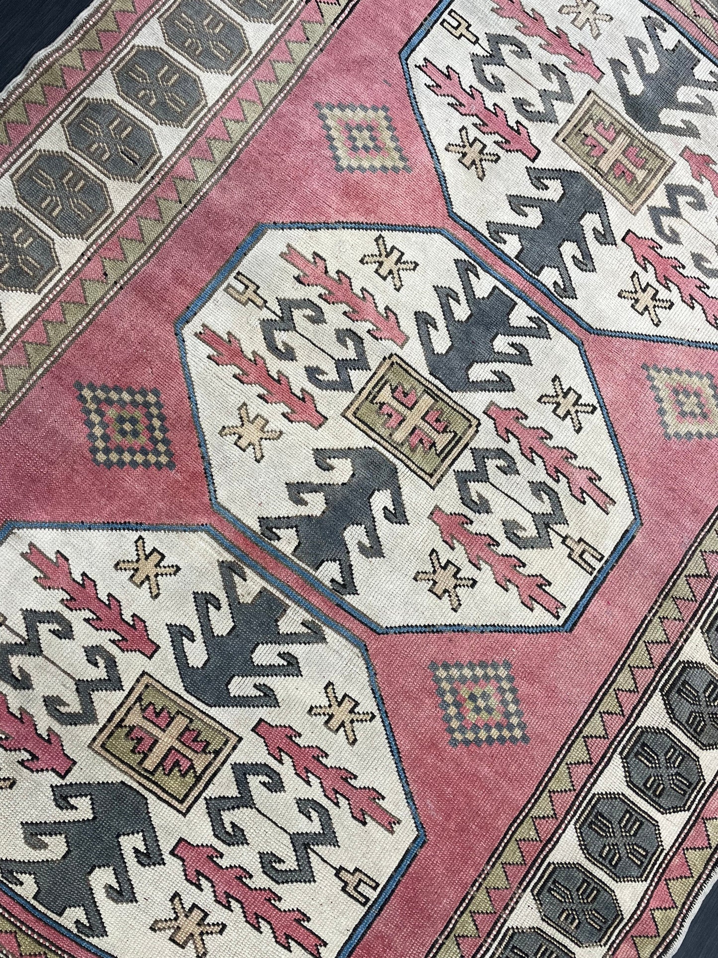 Turkish Rug 5.4 x 7.4 Oushak Rugs, Wool Oriental Rug,Persian Runner Rug Hand Knotted Rug, Vintage Rug, Hand Made Rug  Oriental Rug