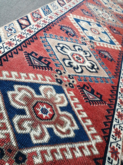 2.6 x 9.7 RUNNER Rugs, Oushak RUNNER Rug, Navy Blue Rug, Rug Runner, Turkish Rug, Oriental Runner Rug Fun Vintage Runner Rug Wool Runner Rug