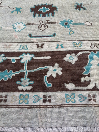 11.4 X 8.9 OUSHAK RUG, TURKISH Oushak Rug, Vintage Oushak  Rug, Rug,Wool 9x11 Oushak Rug Hand Made Rugs, Made In Turkey Oushak Rug 9x12 8x11
