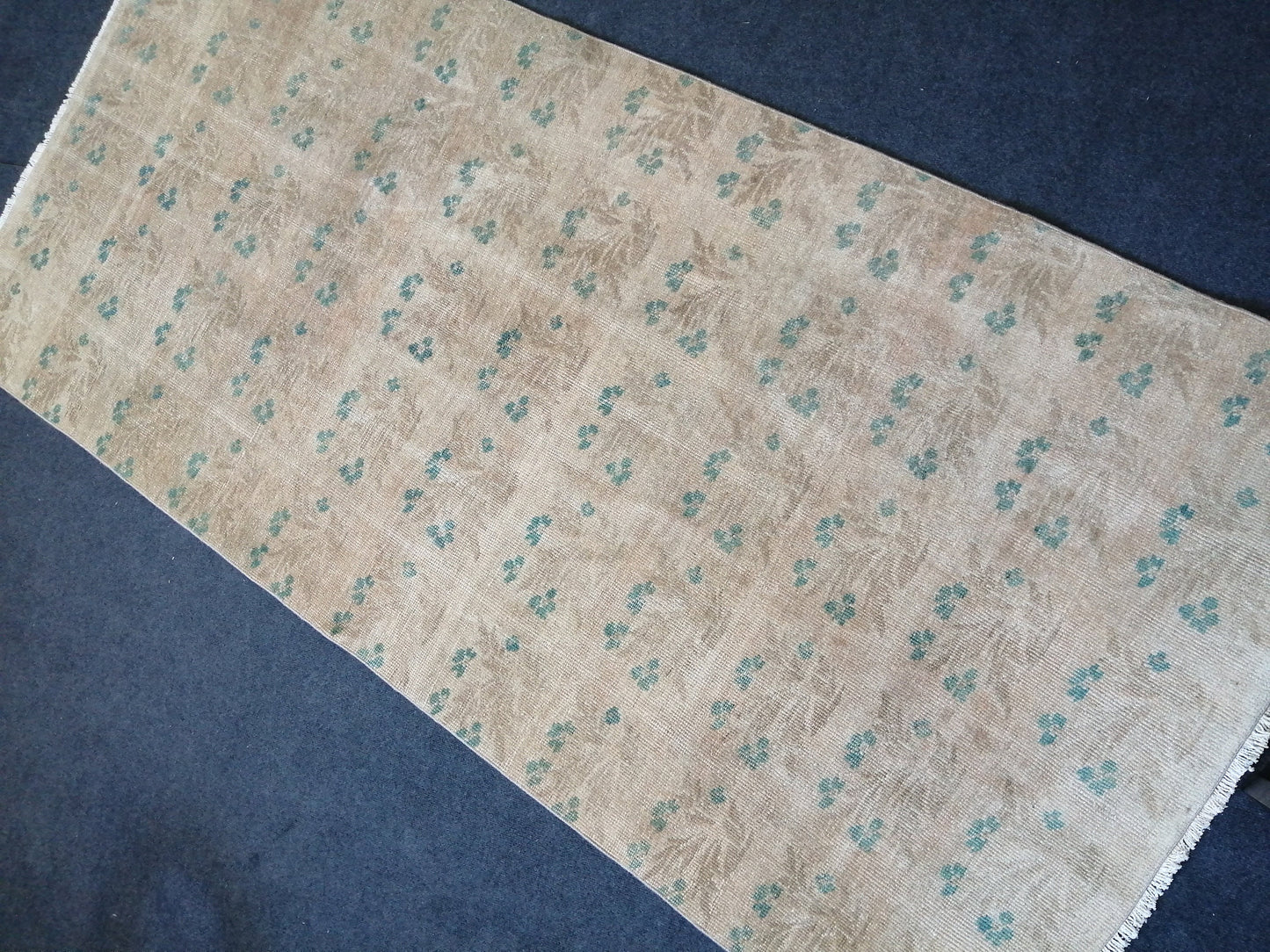 8.10 x 4 Turkish Rug, Oushak Rug, Floral Oushak Rugs, Wool Oushak Rug, Oushak Runner Rugs, Runner Rug, Vintage Rug, Hand Made Rug