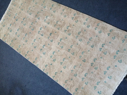 8.10 x 4 Turkish Rug, Oushak Rug, Floral Oushak Rugs, Wool Oushak Rug, Oushak Runner Rugs, Runner Rug, Vintage Rug, Hand Made Rug