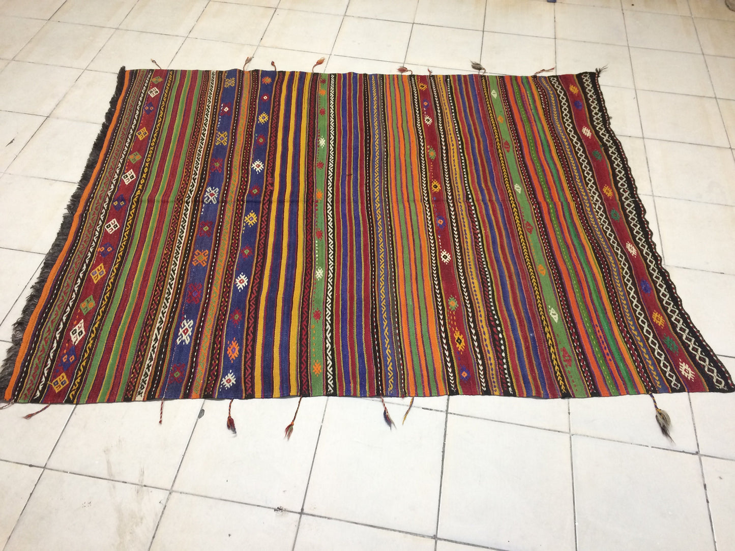 Flat Weave Rugs, Hand Made Rug, Oushak Rug, Flatweave Rustic Rug, Bohemian Rug, Turkish Rug, Farmhouse Rug, Vintage Rug, Wool rug