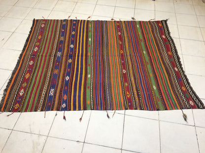 Flat Weave Rugs, Hand Made Rug, Oushak Rug, Flatweave Rustic Rug, Bohemian Rug, Turkish Rug, Farmhouse Rug, Vintage Rug, Wool rug