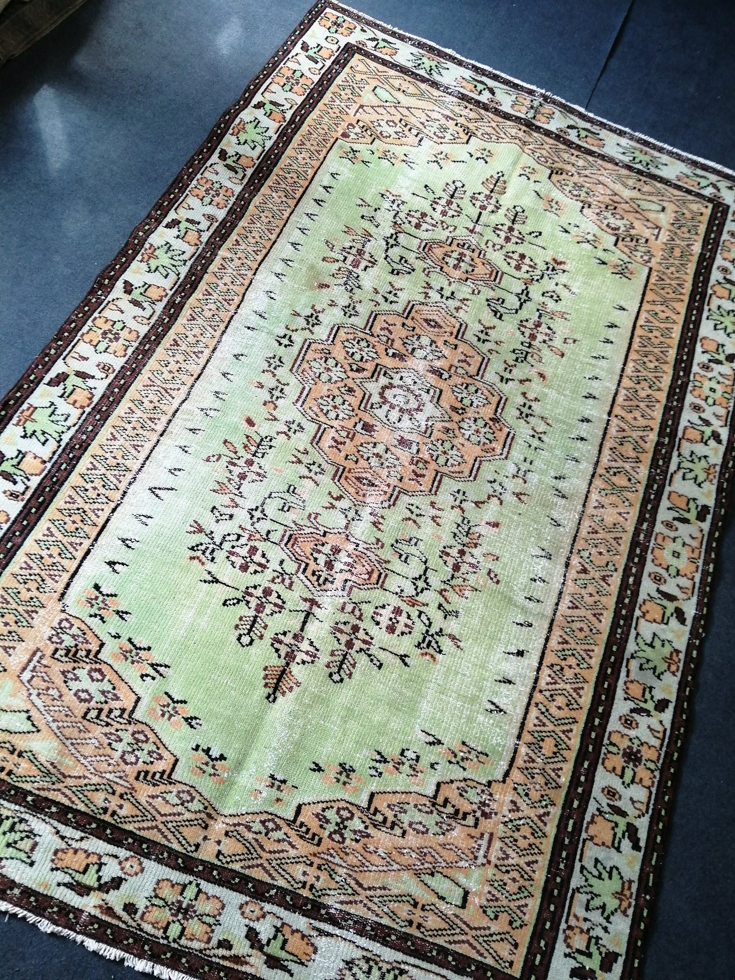 9.3 x 6 Turkish Rug, Oushak Rug, Oushak Rugs, Wool Oushak Rug, Oushak Runner Rugs, Runner Rug, Vintage Rug, Hand Made Rug  Oriental Rug