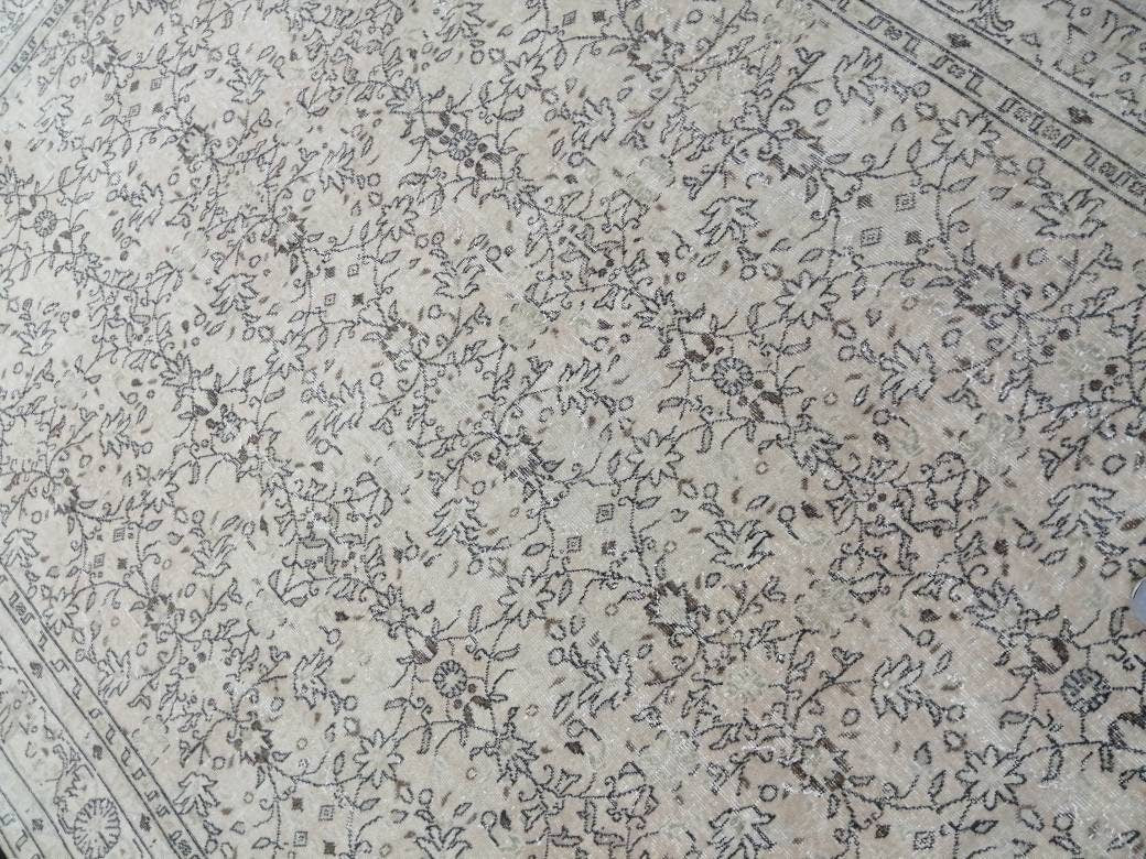 8.3 x 12.4 Large OUSHAK RUG, TURKISH Oushak Rug, Vintage Rug, Vintage Persian Rug, Wool Oriental Rug, Handmade Rug, 9x12 Vintage Muted Rug