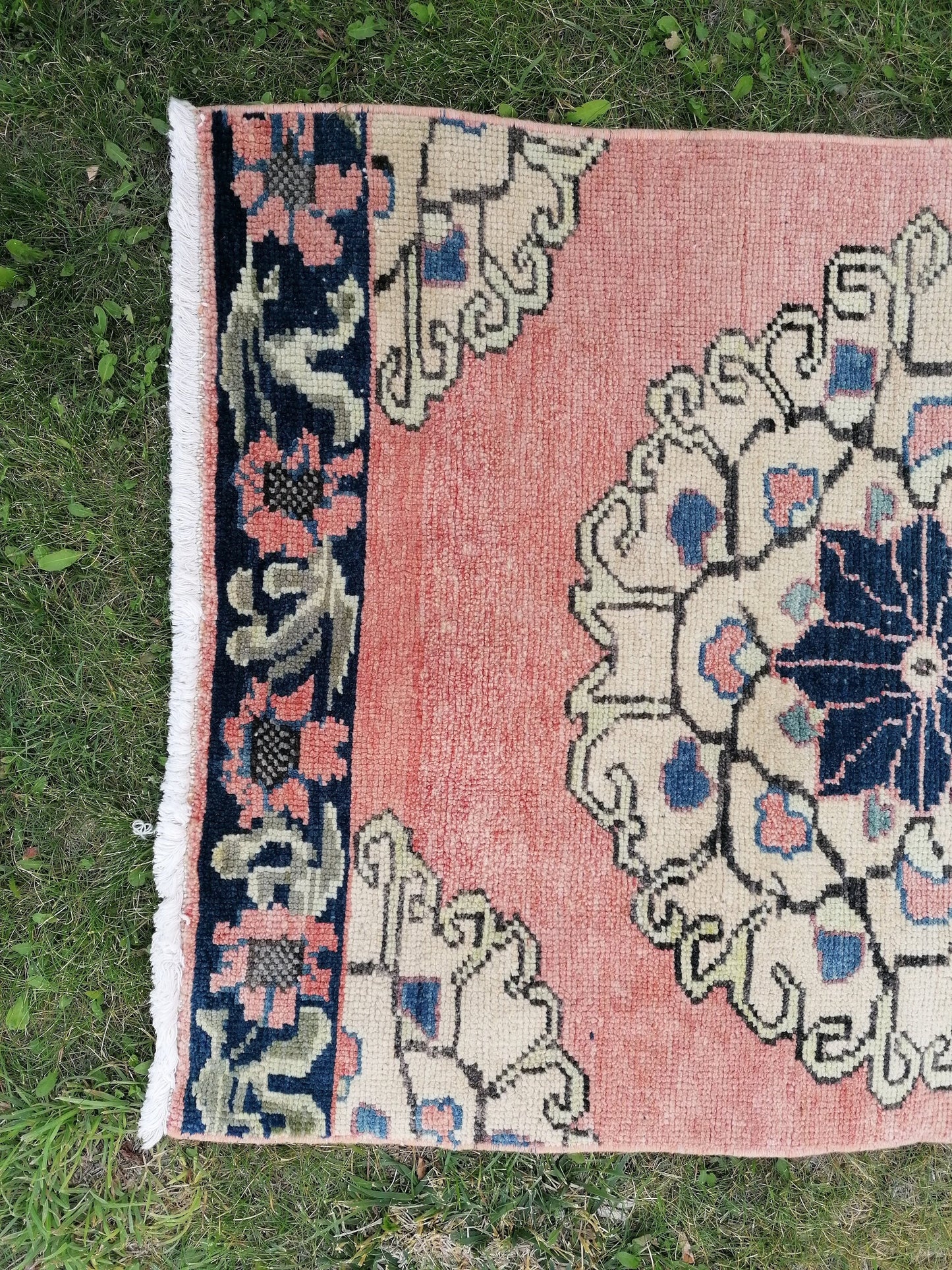 2'8x10'4 runner rug, oushak turkish runner rug, hallway vintage  runner, hand made wool runner, kitchen runner rug, entryway runner rug