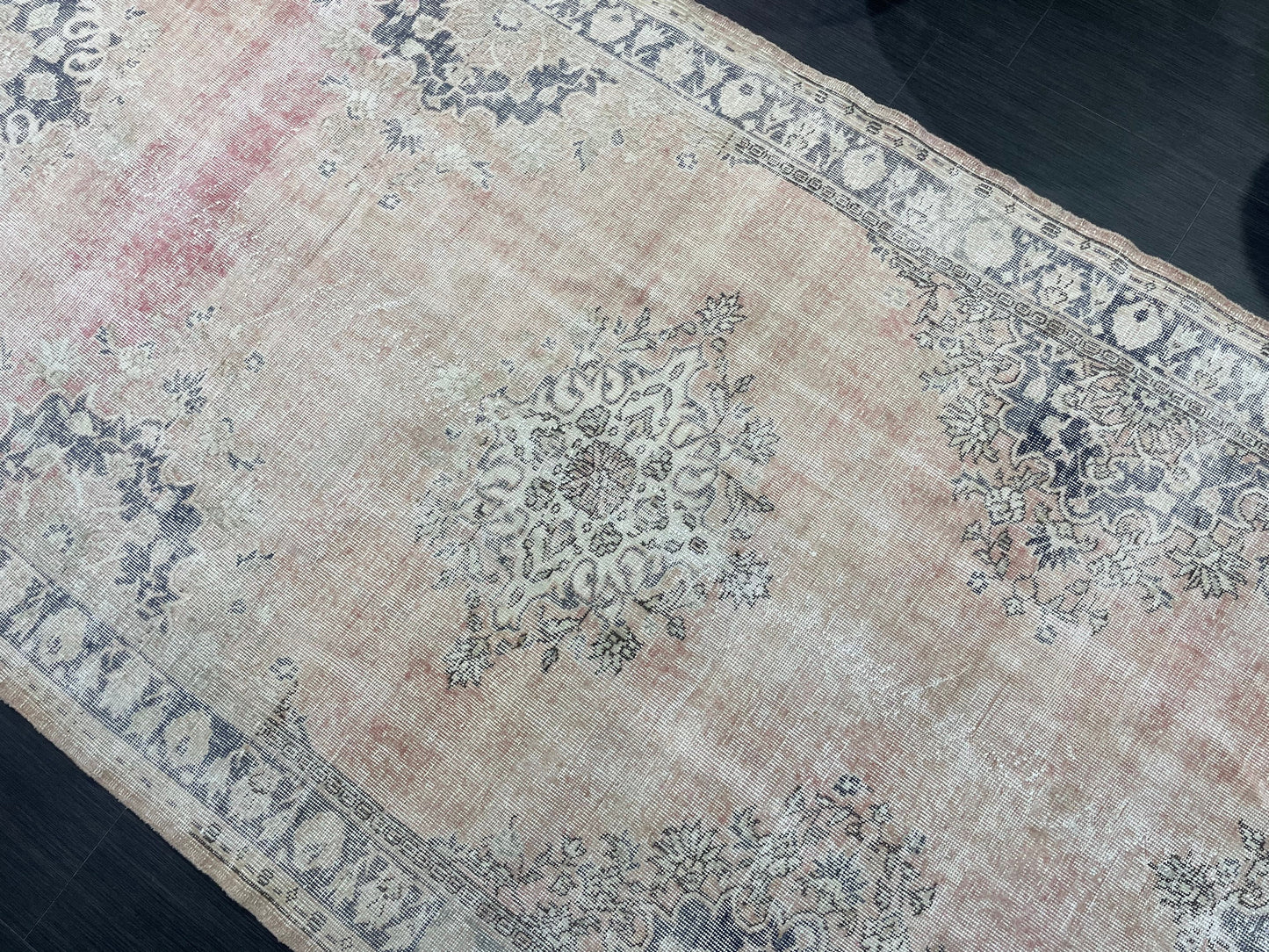 Muted Distressed Runner Rug, Antique Turkish Runner 5x13 Rug Vintage Runner Rug Hallway Runner Rug Kitchen Runner Rug Wool Handmade Runner