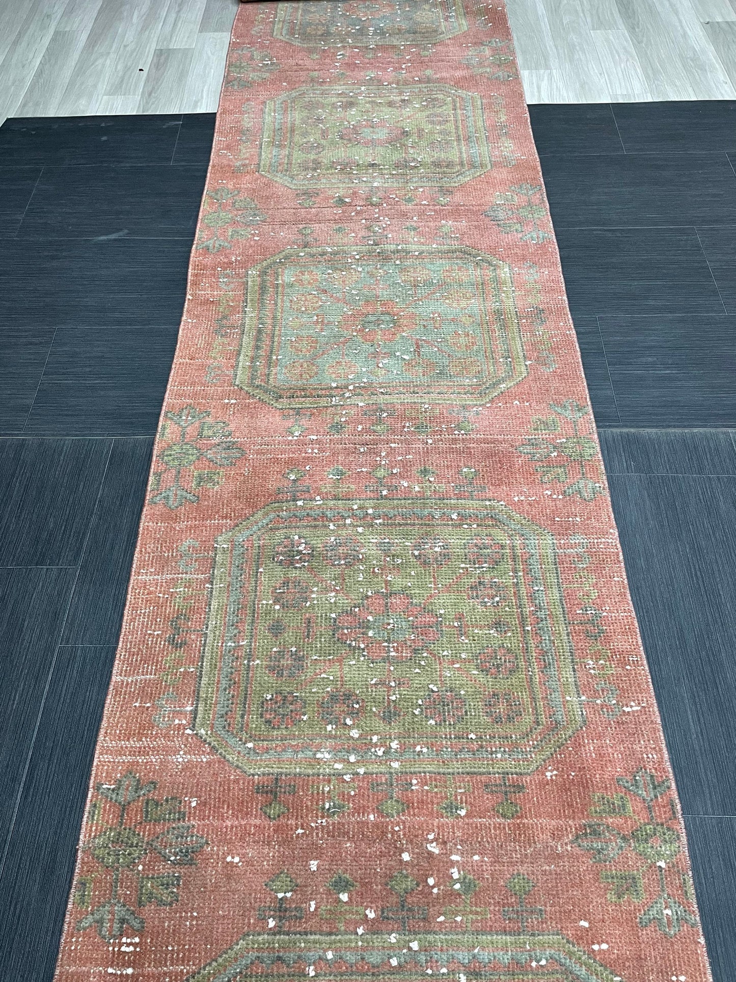 Staircase Runner Rug 2.3 x 19 Extra Long Wool TURKISH Runner Rug Vintage Runner Rug Oriental Runner Rug Staircase Runner Hand Knotted Runner