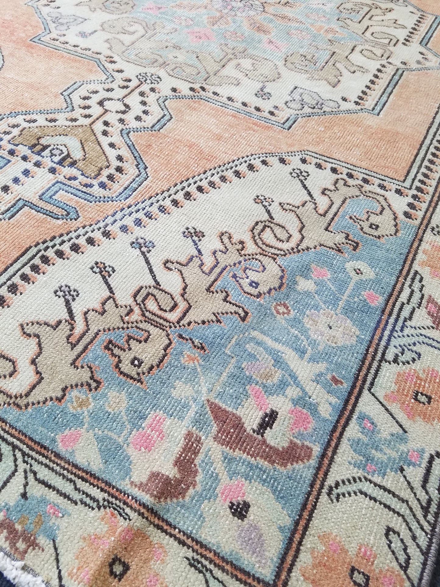 4.6 x 7 Oushak rug turkish rug vintage rug, rug,decorative turkish rug,
