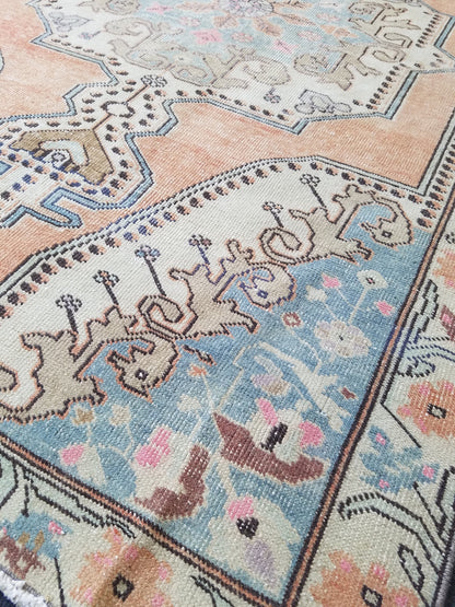 4.6 x 7 Oushak rug turkish rug vintage rug, rug,decorative turkish rug,