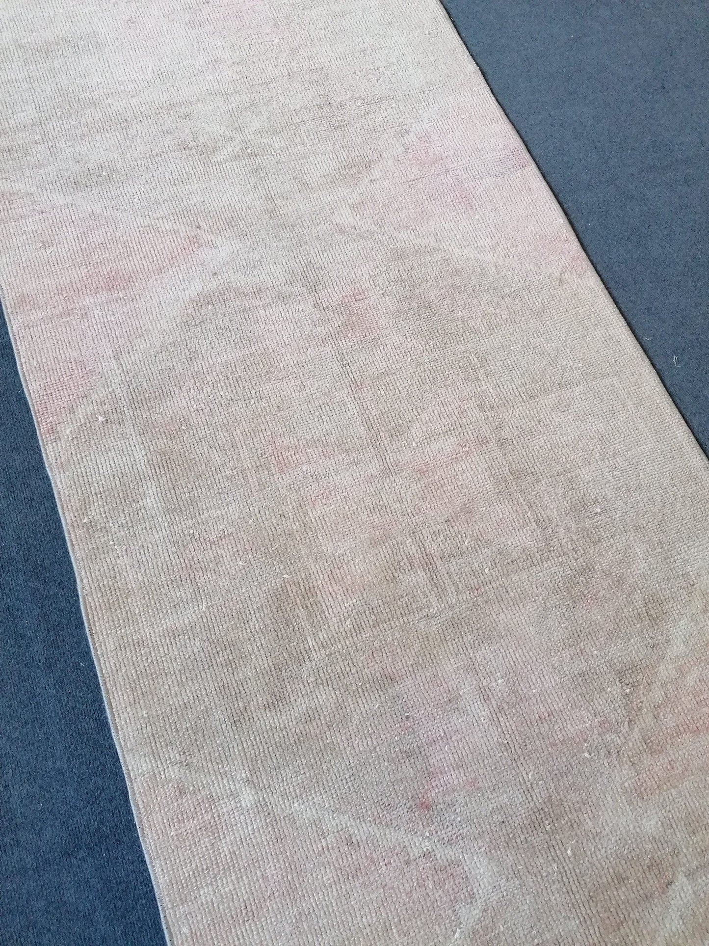 3x12 runner rug,vintage rug,knotted oushak rug,hallway handmade runner