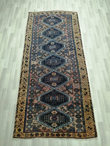 5 x 11.5 Kurdish Runner Rugs, Hand Made Rug Oushak Rug, Rustic Rug Persian Rug, Rug Runner Turkish Rug Hand Knotted Vintage Rug, Wool rug