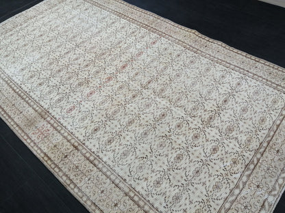 Neutral Rugs, 8.9 x 5 Neutral Hand Made Rug, Muted Oushak Rug, Rustic Rug, Turkish Rug, Farmhouse Rug, Vintage Rug, Wool rug