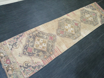 2.6 x 11 Oushak Runner Rug Turkish Runner Rug Vintage Runner Rug Hallway Runner Rug Kitchen Runner Rug Wool Runner Rug Wool Oriental Runner