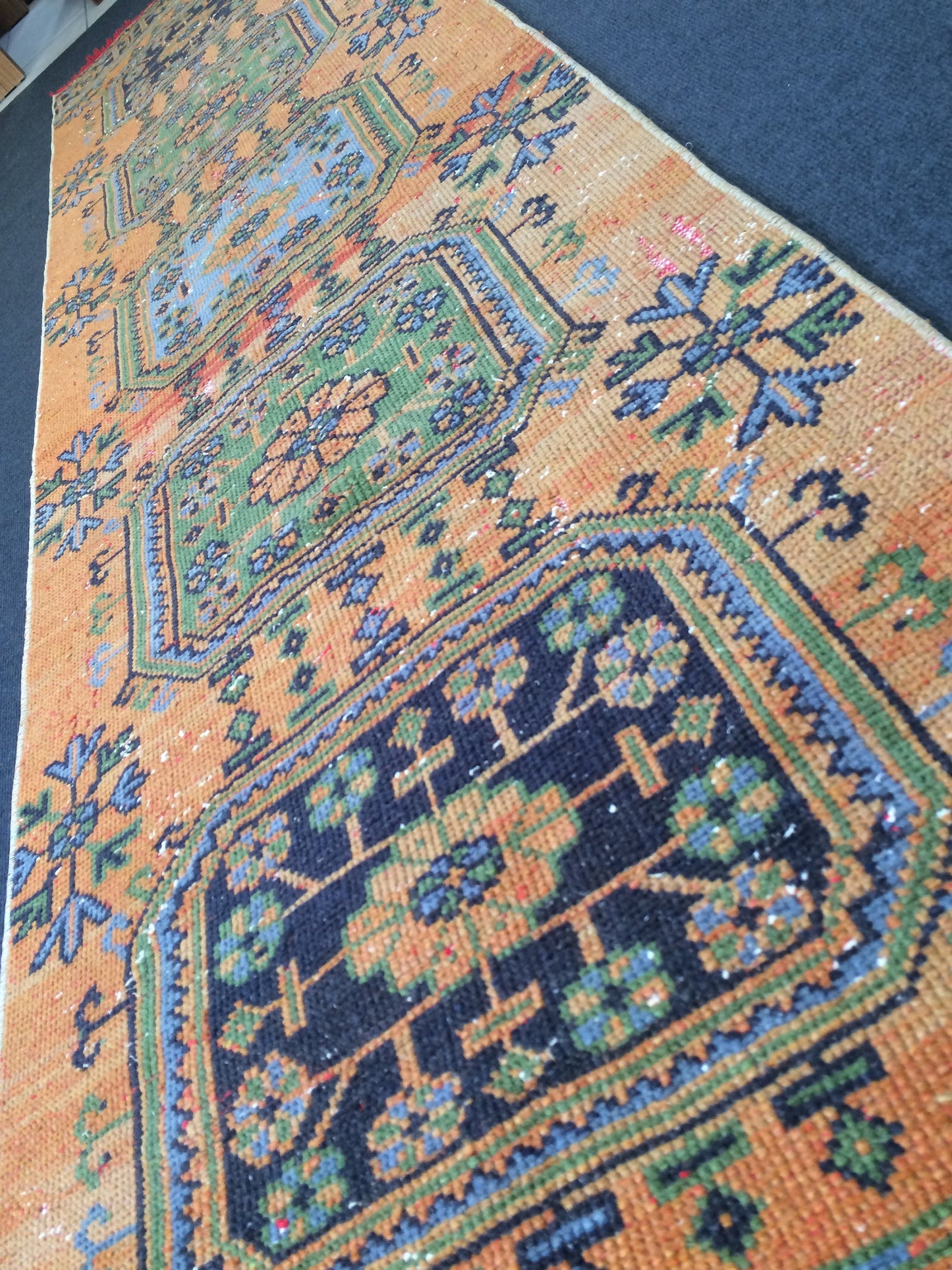 Vintage Runner Rug, Hallway Runner Rug, Turkish Runner Rug , Oushak Runner Rug, rustic rug runner, farmhouse Runner rug, Ethnic Rugs