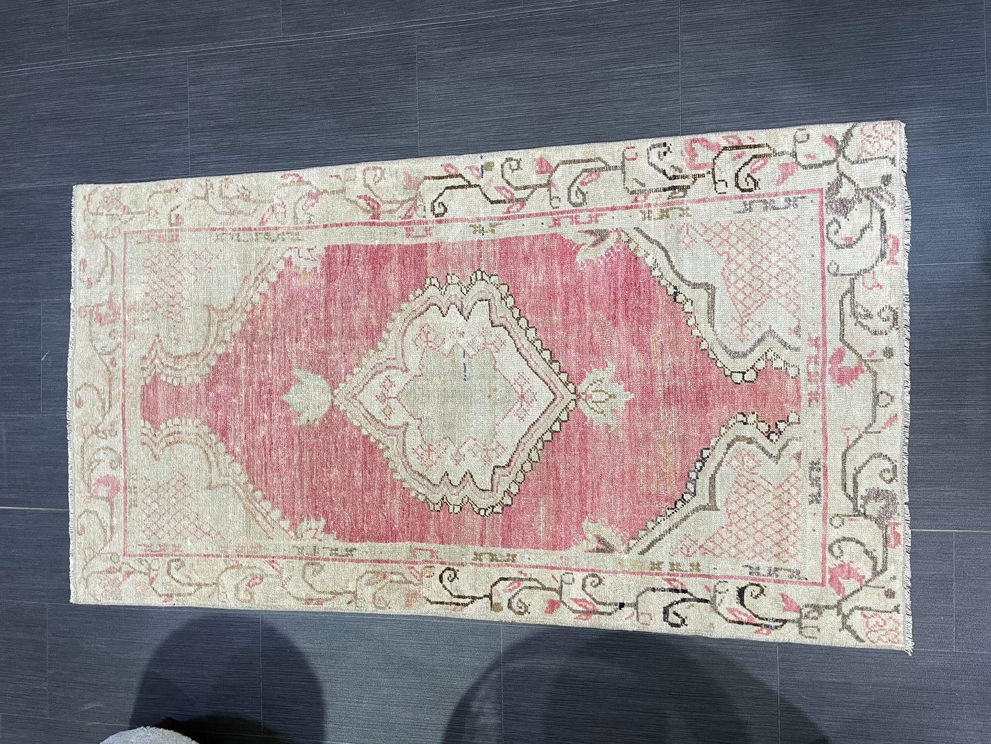 Antique Rug, Vintage 3 x 5.5 Rug, Turkish Wool Rug, Oushak Rug, Fine Hand Knotted Rug, Persian Rug, Handmade Rug