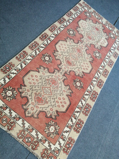 6.8 x 3.1  Antic Oushak Rug, Turkish Oushak Rug, Wool Oushak Rug, Oushak Runner Rugs, Farmhouse Rug, Vintage Rug, Turkish Rug, Hand Made Rug