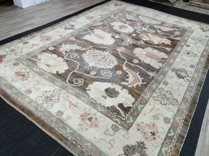 OUSHAK RUG, 12.4 x 8.7 Turkish Oushak Rug, Vintage Oushak Rug Wool Oushak Rug Hand Made Rugs, AUTHENTIC Oushak Rug