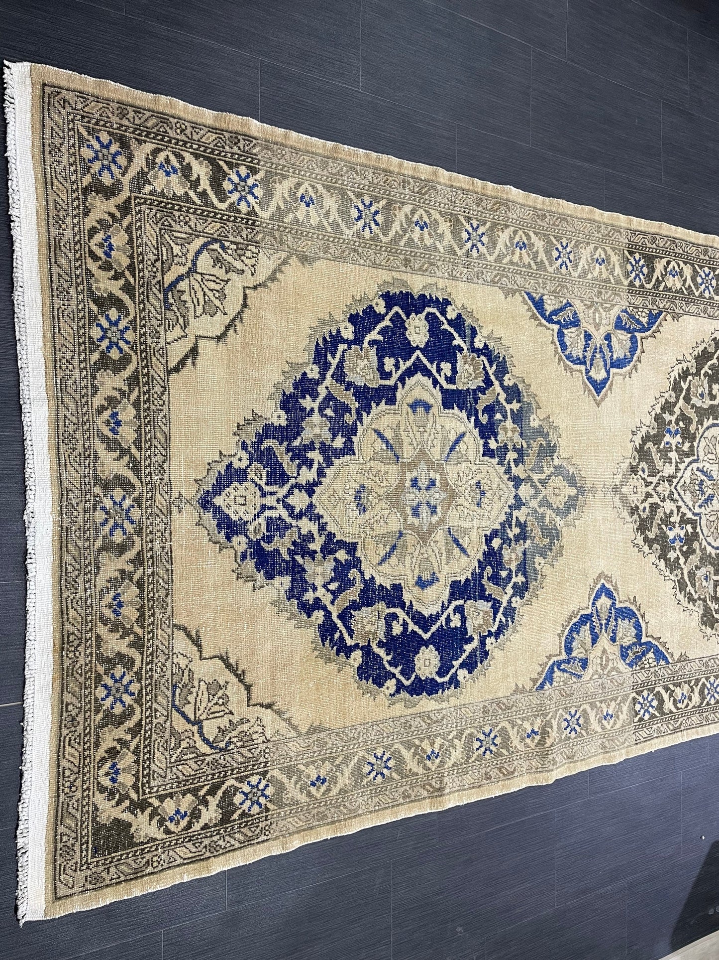 Oushak 4.8 x 13 Runner Rug Turkish Runner Rug Vintage Runner Rug Hallway Runner Rug Kitchen Runner Rug Wool Runner Handmade Runner