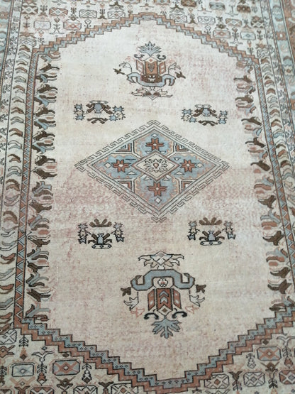 6.5 x 9.2 OUSHAK RUG TURKISH Oushak Rug Vintage Oushak Runner Rug Vintage Runner Rug Wool Oushak Rug Hand Made Rugs Vintage Turkish Rug