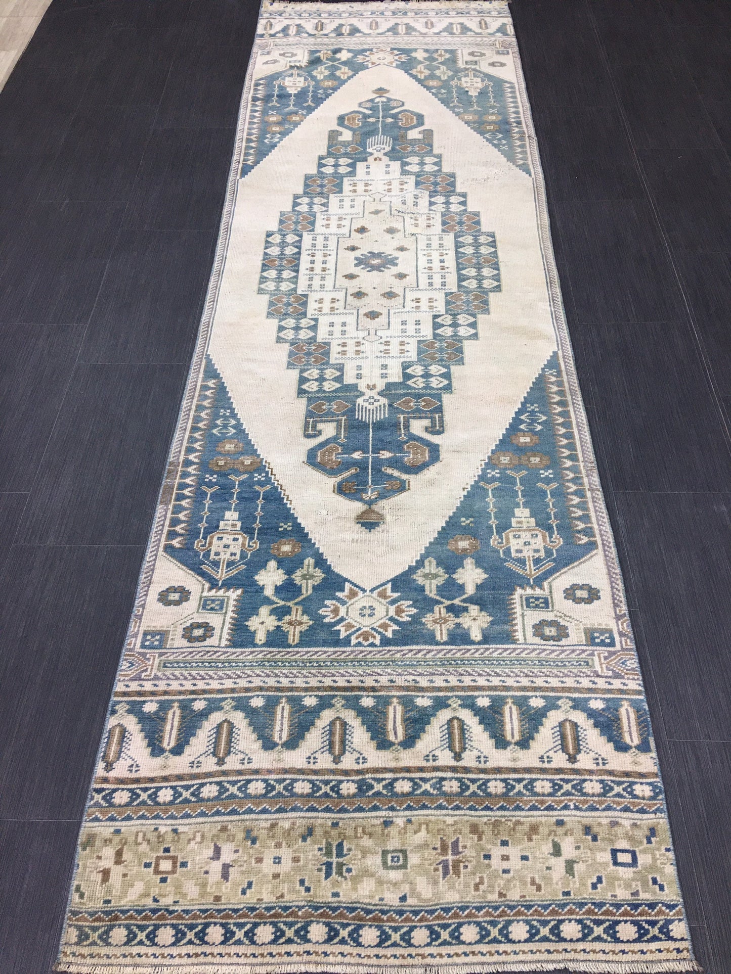 Oushak Runner Rug 2.8 x 10 Turkish Runner Rug Vintage Runner Rug Hallway Runner Rug Kitchen Runner Rug Wool Runner Rug Wool Hand Knotted Rug