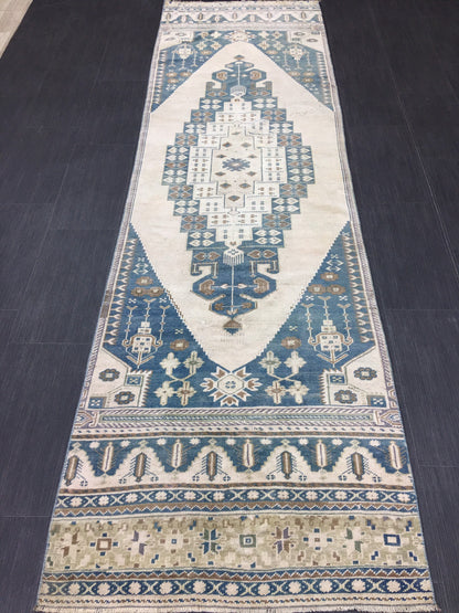 Oushak Runner Rug 2.8 x 10 Turkish Runner Rug Vintage Runner Rug Hallway Runner Rug Kitchen Runner Rug Wool Runner Rug Wool Hand Knotted Rug