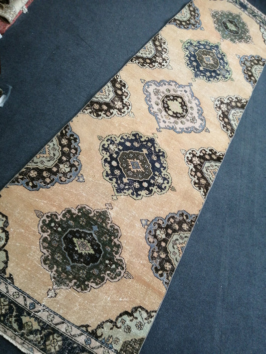 12.7 x 3.3 Oushak Runner Rug Turkish Runner Rug Vintage Runner Rug Hallway Runner Rug Oriental Runner Rug Oushak Runner