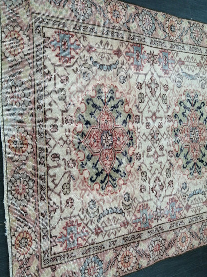 Muted Oriental Runner  8.3 x 4.3 Turkish Runner Rug Vintage Runner Rug Hallway Runner Rug Kitchen Runner Rug Persian Runner Rug