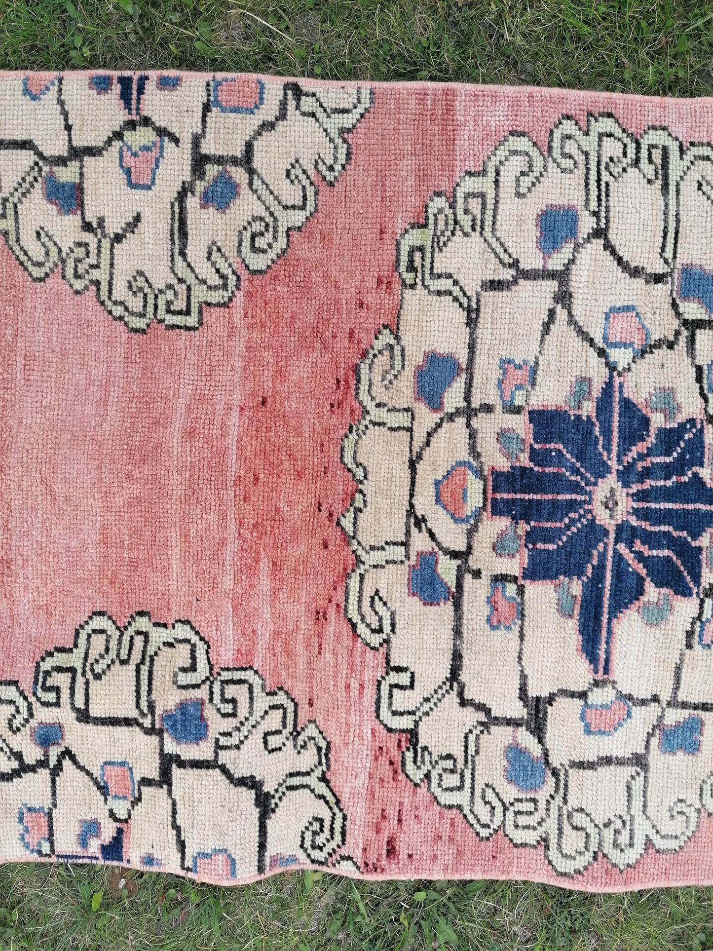 2'8x10'4 runner rug, oushak turkish runner rug, hallway vintage  runner, hand made wool runner, kitchen runner rug, entryway runner rug