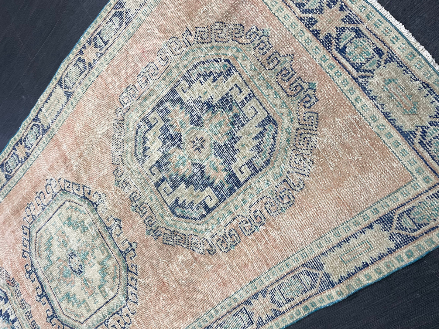 Distressed Vintage Runner Rug 4.3 x 11.8 ft Turkish Runner Rug Vintage Runner Rug Hallway Runner Rug Kitchen Runner Rug Wool Pile Runner Rug