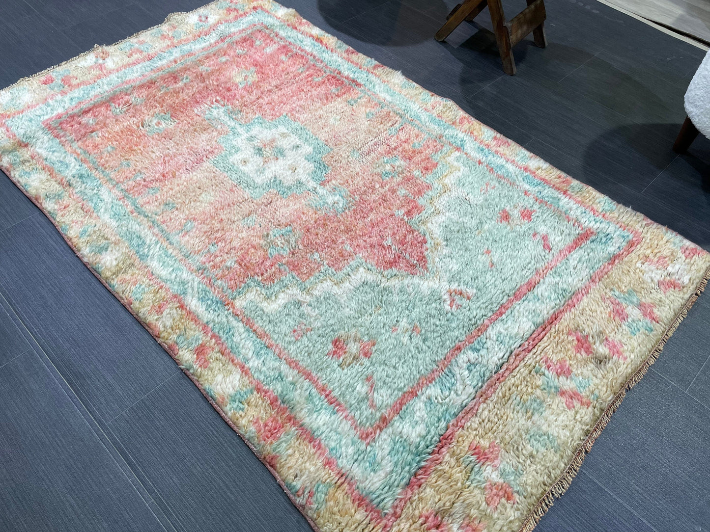 Antique Wool Rug, Vintage Shaggy 3x5 Rug, High Wool Pile Rug,  Plush Rug, Handmade Rug, Hand Knotted Rug, Turkish Rug, Nomad Rug, Rear Rug,