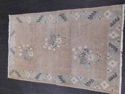 Small Turkish Rug Mini 2.3 x 3.6 Rug Small Area Rug Turkish Rug Oushak Rug Persian Hand Made Rug Oriental Vintage Rug Door Mat Rug