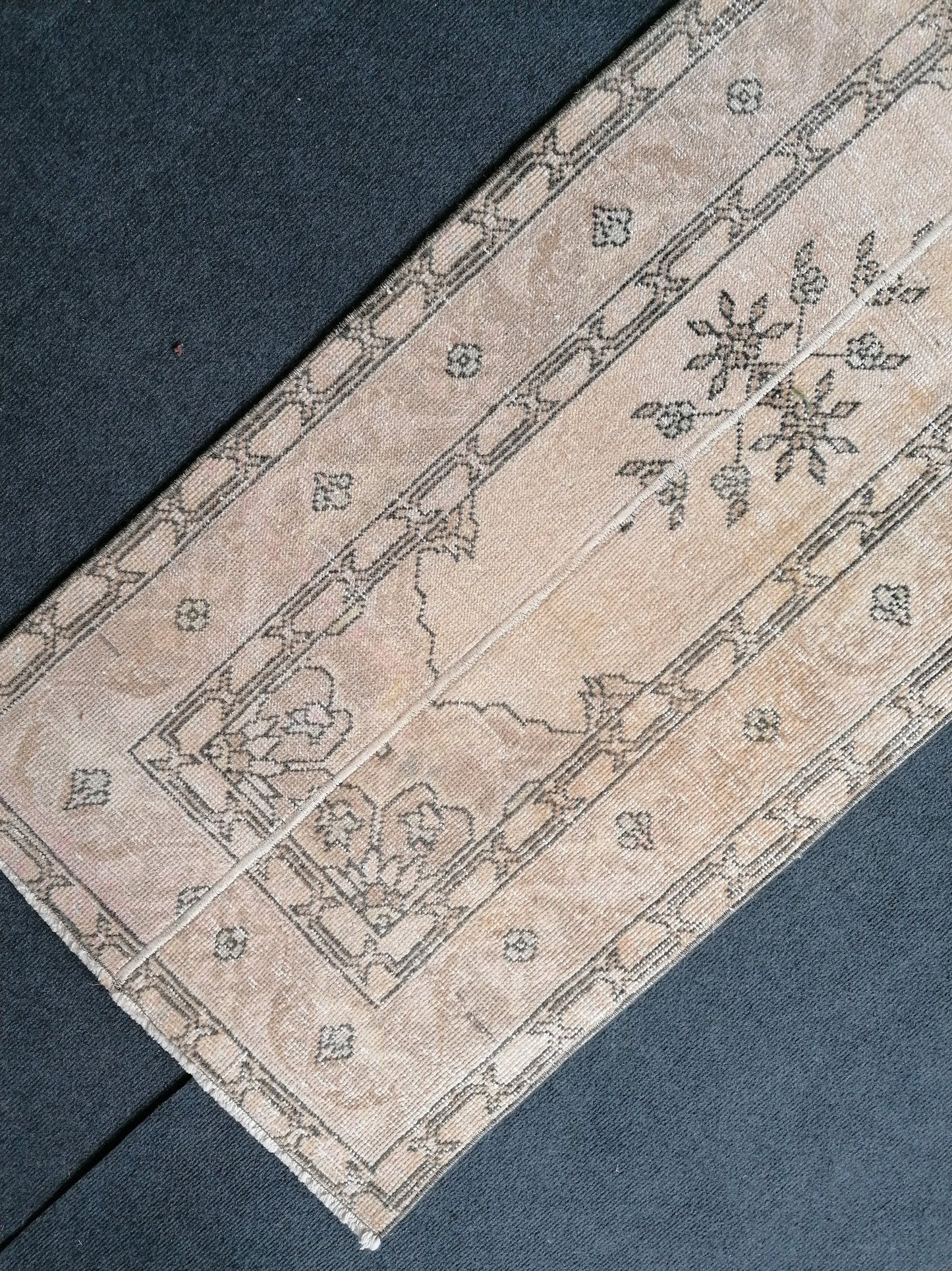 2 x 12.7 runner rug, patchwork runner rug, turkish runner rug, vintage runner rug,