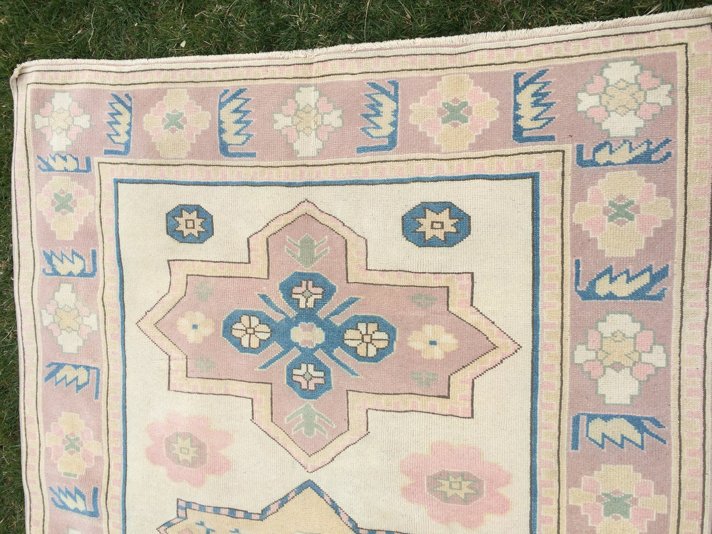 WOOL Area Rug, Handmade Rug, Muted Rug, Oushak Rug,Muted Vintage Persian Rug Vintage Turkish Rugs, Oushak Rug, Turkish 5.2 x 7.3 Rug