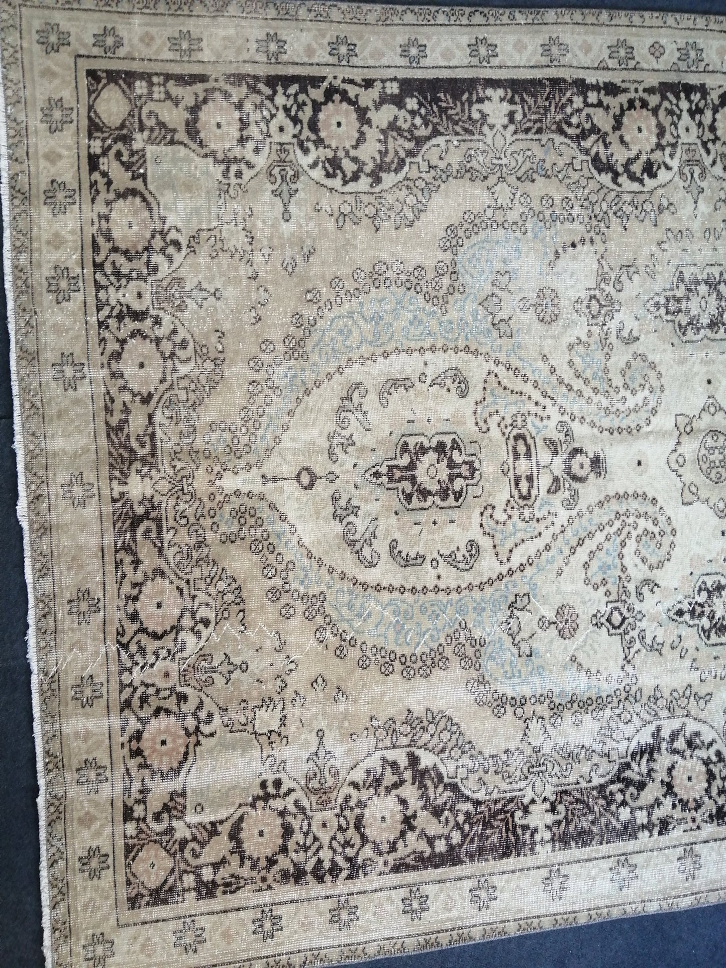 9.9 x 6.7 OUSHAK RUG TURKISH Oushak Rug Vintage Oushak Runner Rug Vintage Runner Rug Wool Oushak Rug Hand Made Rugs Vintage Turkish Rug