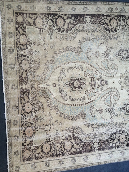 9.9 x 6.7 OUSHAK RUG TURKISH Oushak Rug Vintage Oushak Runner Rug Vintage Runner Rug Wool Oushak Rug Hand Made Rugs Vintage Turkish Rug