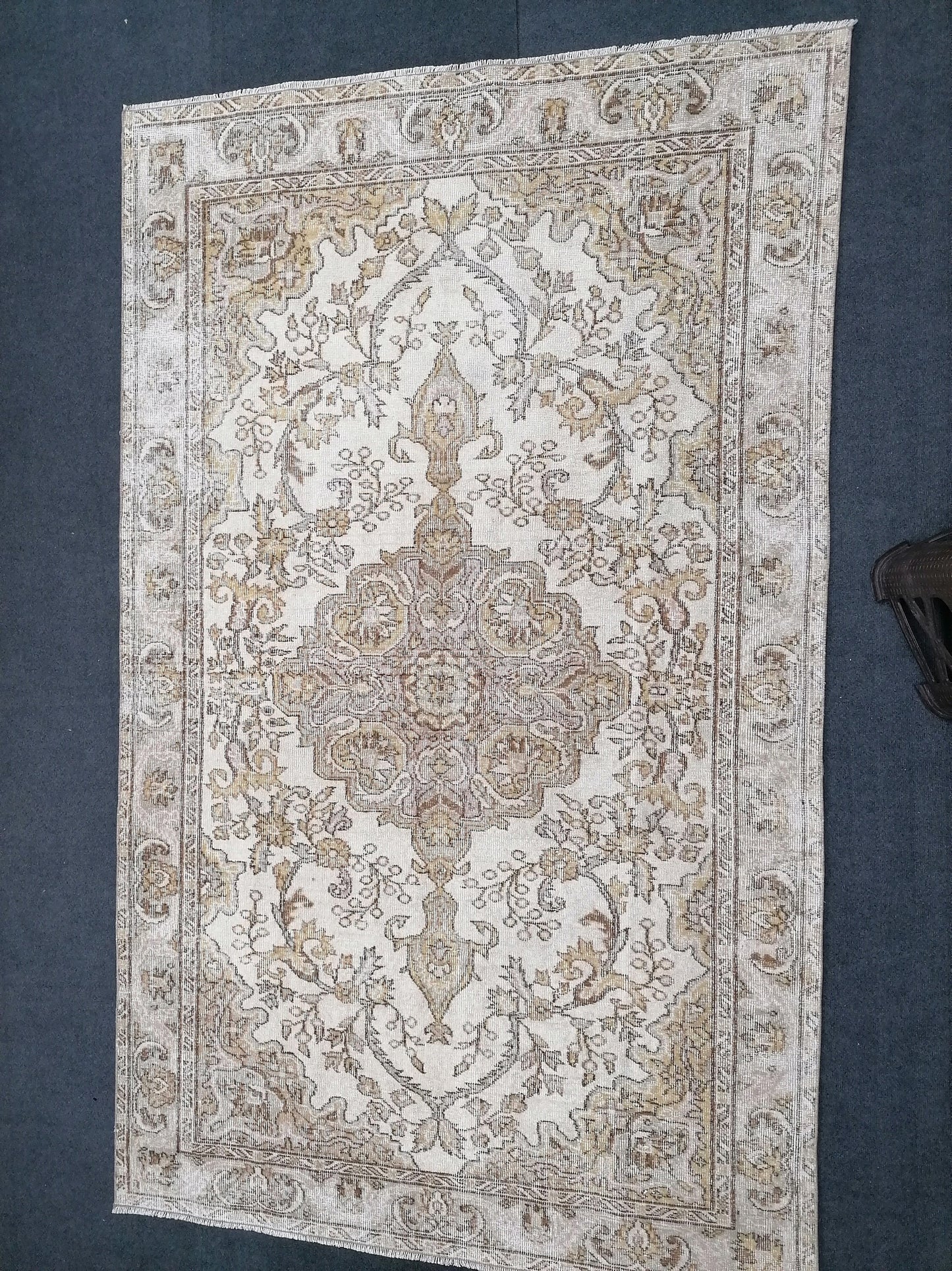 Neutral oushak wool rug 8,4x5,2 muted hand made rug, oushak rug, rustic rug, turkish rug, farmhouse rug, vintage rug