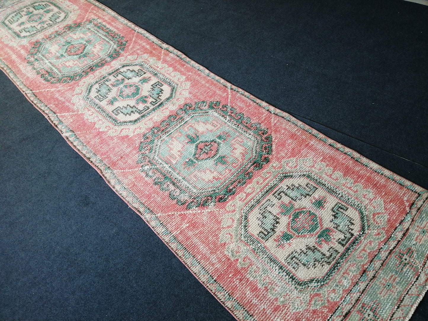 3x12 Oushak Runner Rug Turkish Runner Rug Pink Vintage Runner Rug Hallway Runner Rug Kitchen Runner Rug Wool Runner Rug Wool Rug