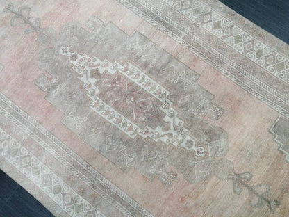 Turkish Runner Rug 4.9 x 11.7 Muted Vintage Runner Persian Hallway Runner Rug Kitchen Runner Rug Oriental Distressed Runner Muted  RUNNER