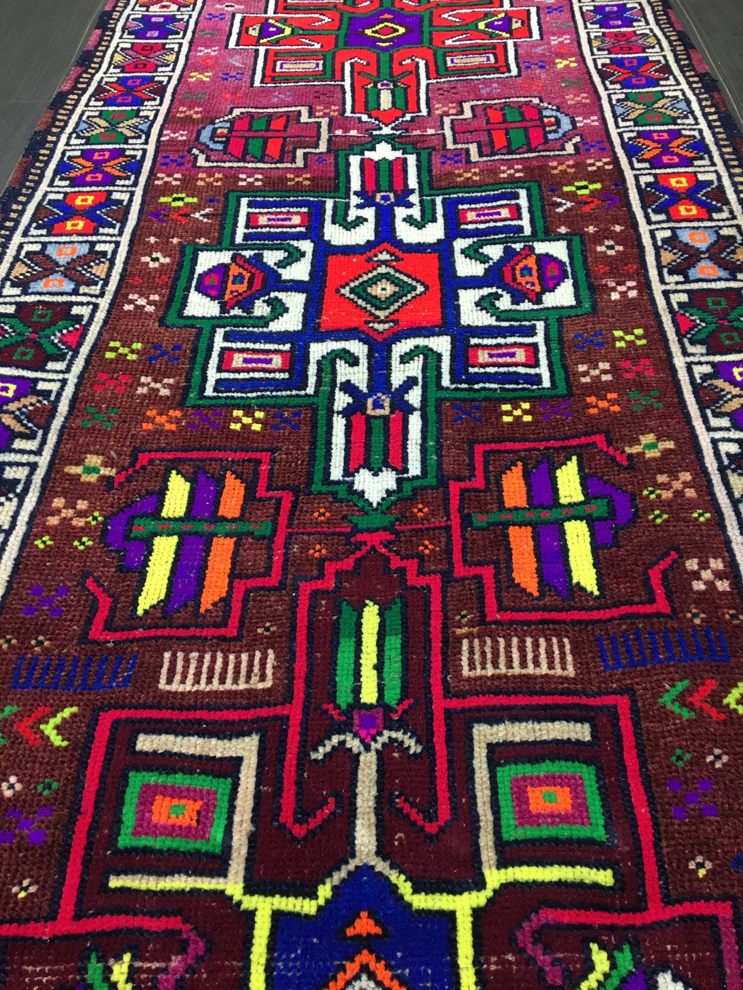 Vintage Runner Rug  3x12 Hand Knotted Runner Rug Turkish Runner Rug Muted Persian Runner Rug Vintage Runner Rug Oriental Runner Rug