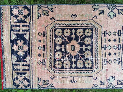 Long runner rug 2'3x20'8 vintage runner rug,vintage oushak runner rug,unique hand made rug, kitchen runner rug