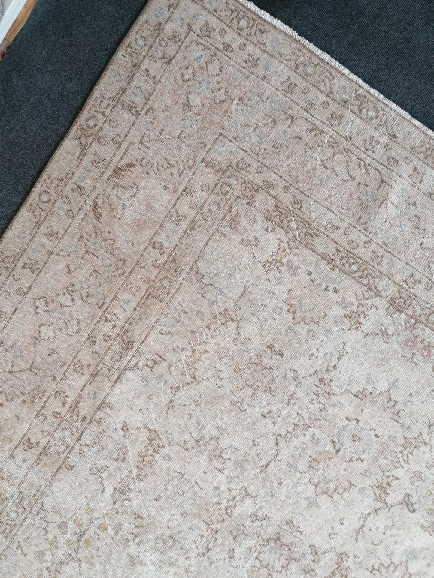 7.5 x 11 Oushak turkish rug large vintage rug, vintage oushak rug, unique handmade rug traditional rug