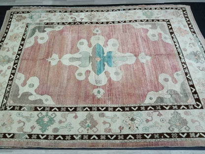 Authentic OUSHAK RUG 12.7 x 9 Oushak Rug Vintage Oushak Rug Vintage Rug Wool Oushak Rug Hand Made Rugs Vintage Turkish Rug