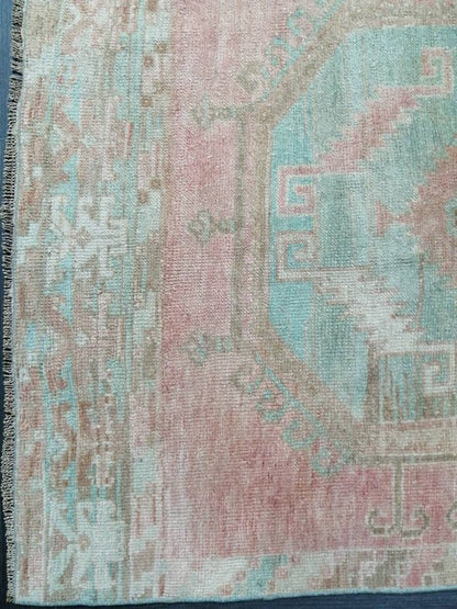 Oriental Runner Rug Muted Turkish Runner Rug 3.4 x 11.6 Vintage Runner Rug Hallway Runner Rug Muted Runner Rug Wool Runner Rug