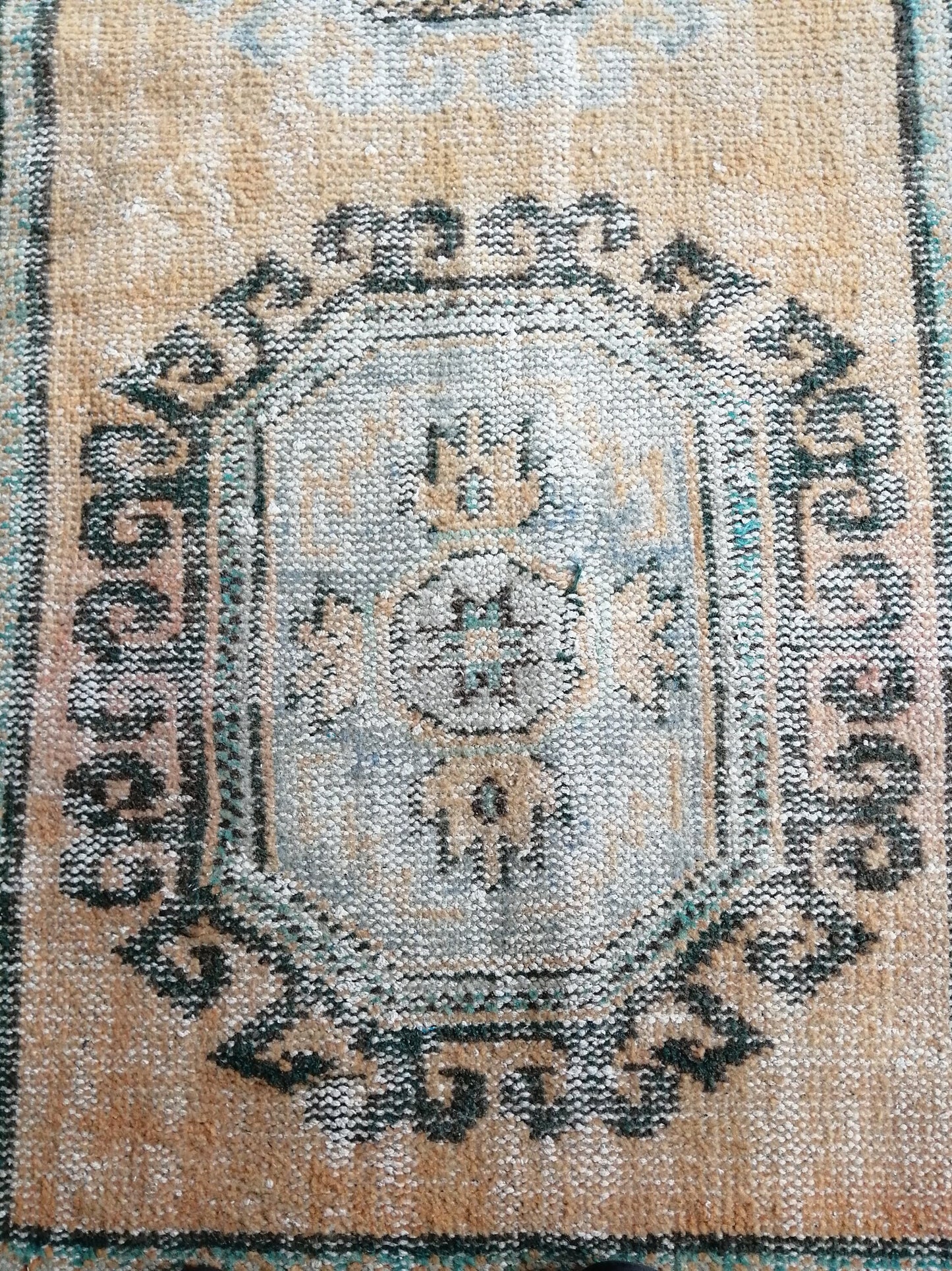 11.8 x 2.7 Muted Oushak Runner Rug Turkish Runner Rug Vintage Runner Rug Hallway Runner Rug Kitchen Runner Rug Wool Runner Rug