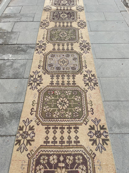 Long Vintage Runner Rug, Stairs Runner Rug 2.5 x 20 ft, Handmade Runner Rug, XL Oriental Runner Rug, Staircase Hand Knotted Runner