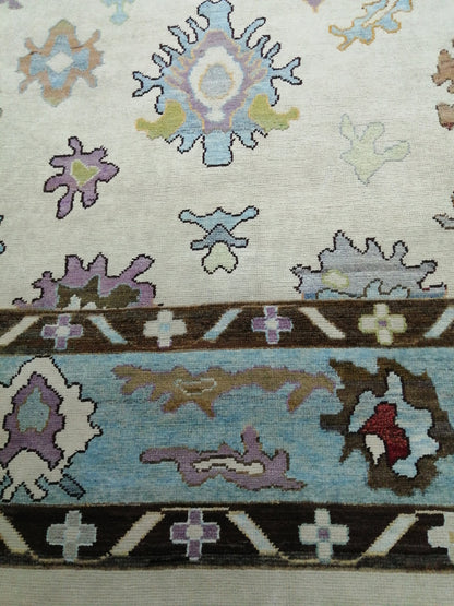 11.8 x 9.5 Large OUSHAK RUG, Wool TURKISH Oushak Rug, Vintage Oushak  Rug, Rug, Wool Oushak Rug Hand Made Rugs, Made In Turkey 9x12
